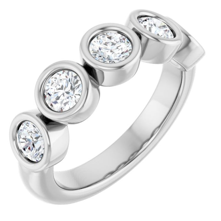 10K White Gold 1 1/6 CTW Lab-Grown Diamond Anniversary Band