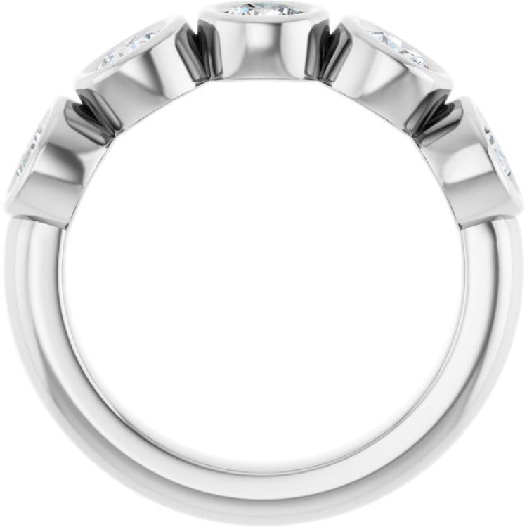 10K White Gold 1 1/6 CTW Lab-Grown Diamond Anniversary Band