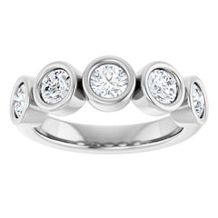 10K White Gold 1 1/6 CTW Lab-Grown Diamond Anniversary Band