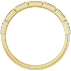 10K Yellow Gold 1/4 CTW Lab-Grown Diamond Anniversary Band