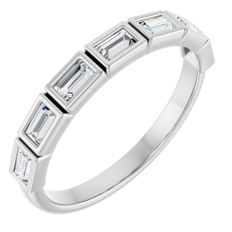 10K White Gold 3/8 CTW Lab-Grown Diamond Anniversary Band