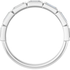 10K White Gold 3/4 CTW Lab-Grown Diamond Anniversary Band