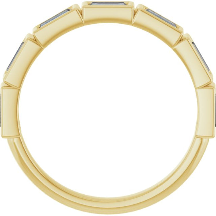10K Yellow Gold 3/4 CTW Lab-Grown Diamond Anniversary Band