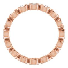 10K Rose Gold 5/8 CTW Natural Diamond Eternity Band Size 5