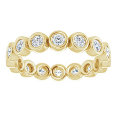 10K Yellow Gold 5/8 CTW Natural Diamond Eternity Band Size 5.75