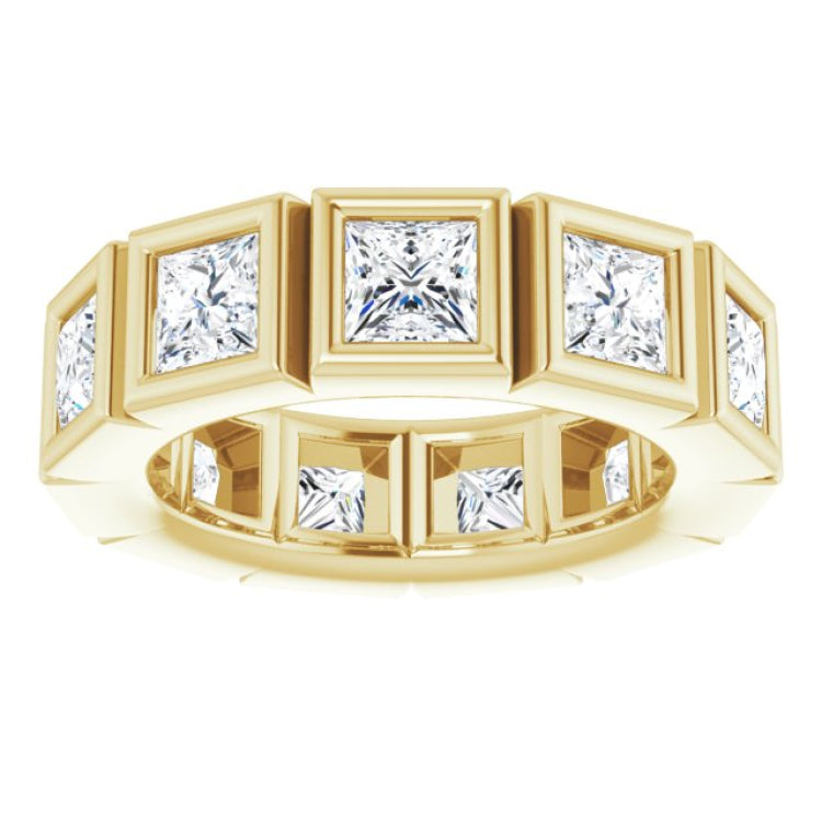 10K Yellow Gold 4 1/3 CTW Natural Diamond Eternity Band Size 6.75