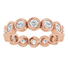 10K Rose Gold 7/8 CTW Natural Diamond Eternity Band Size 4.5