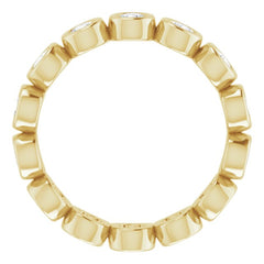 10K Yellow Gold 7/8 CTW Natural Diamond Eternity Band Size 5