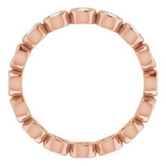 10K Rose Gold 1 CTW Natural Diamond Eternity Band Size 7.25