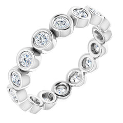 10K White Gold 1 CTW Natural Diamond Eternity Band Size 8