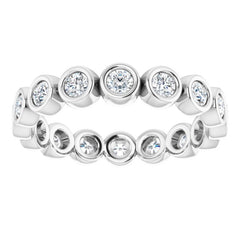 10K White Gold 1 CTW Natural Diamond Eternity Band Size 8