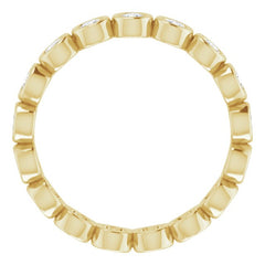 10K Yellow Gold 1 CTW Natural Diamond Eternity Band Size 8.25