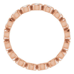 10K Rose Gold 1 CTW Natural Diamond Eternity Band Size 8.75