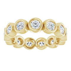 10K Yellow Gold 9/10 CTW Natural Diamond Eternity Band Size 4.5