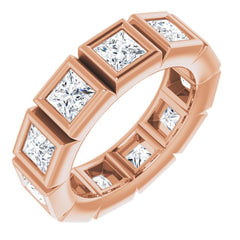 10K Rose Gold 4 1/3 CTW Natural Diamond Eternity Band Size 7.75