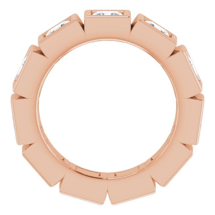 10K Rose Gold 4 1/3 CTW Natural Diamond Eternity Band Size 7.75