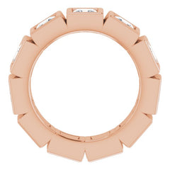 10K Rose Gold 4 1/3 CTW Natural Diamond Eternity Band Size 7.75