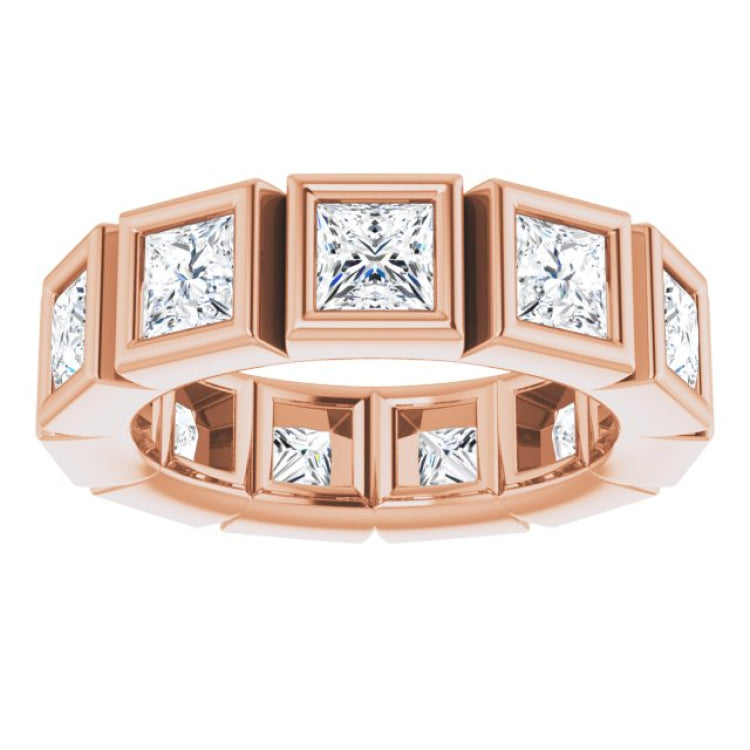 10K Rose Gold 4 1/3 CTW Natural Diamond Eternity Band Size 7.75