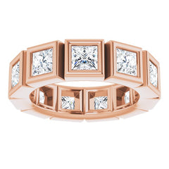 10K Rose Gold 4 1/3 CTW Natural Diamond Eternity Band Size 7.75