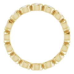 10K Yellow Gold 1 1/8 CTW Natural Diamond Eternity Band Size 8.75