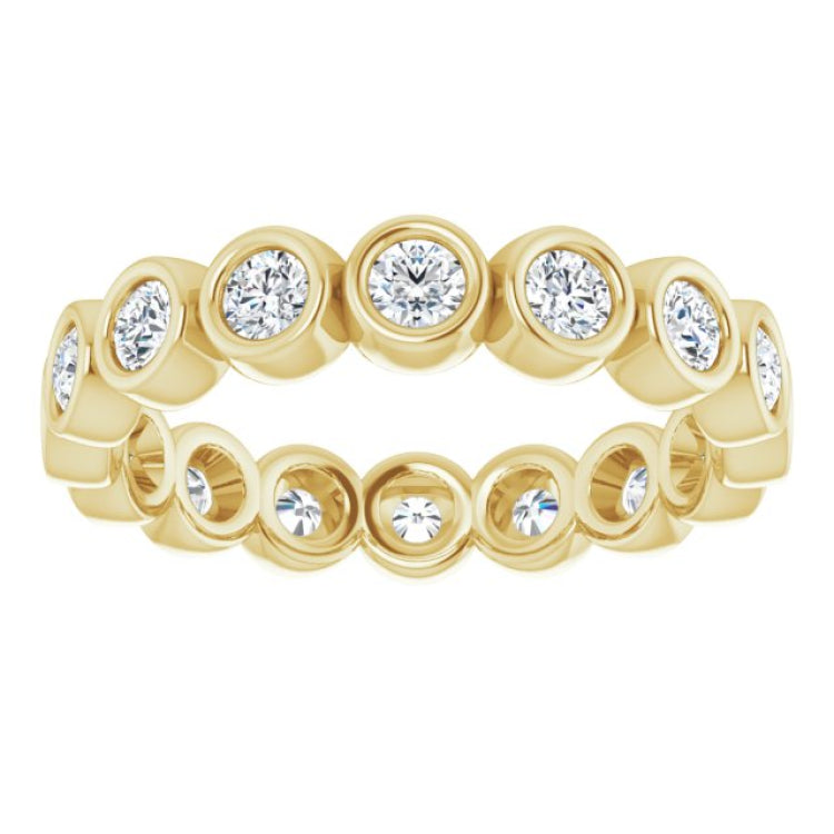 10K Yellow Gold 1 1/8 CTW Natural Diamond Eternity Band Size 8.75