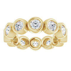 10K Yellow Gold 1 CTW Natural Diamond Eternity Band Size 4