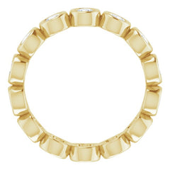 10K Yellow Gold 1 1/4 CTW Natural Diamond Eternity Band Size 7.5