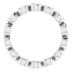 10K White Gold 1 1/4 CTW Natural Diamond Eternity Band Size 7.75