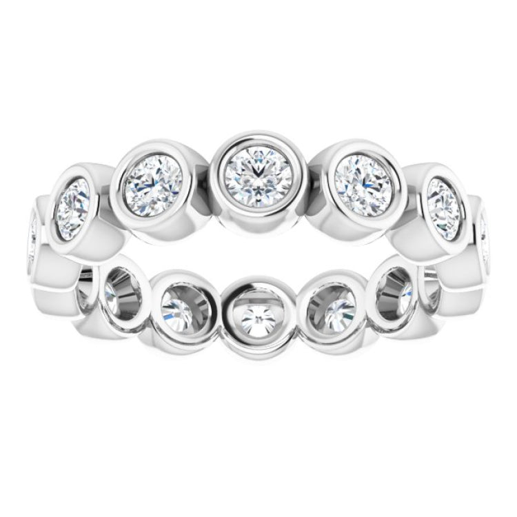 10K White Gold 1 1/4 CTW Natural Diamond Eternity Band Size 7.75