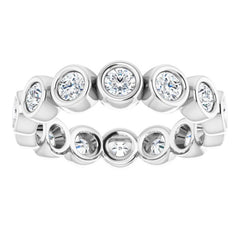 10K White Gold 1 1/4 CTW Natural Diamond Eternity Band Size 7.75