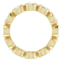 10K Yellow Gold 1 3/8 CTW Natural Diamond Eternity Band Size 4.75