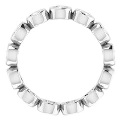 10K White Gold 1 1/2 CTW Natural Diamond Eternity Band Size 8