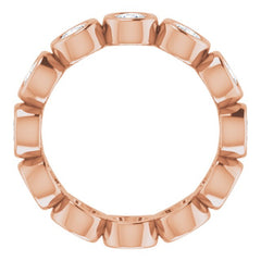 10K Rose Gold 1 3/4 CTW Natural Diamond Eternity Band Size 6