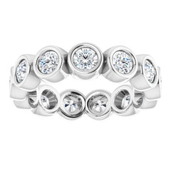 10K White Gold 1 9/10 CTW Natural Diamond Eternity Band Size 7.75