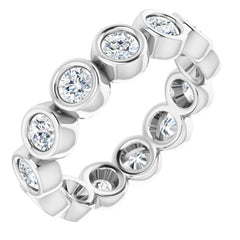 10K White Gold 1 9/10 CTW Natural Diamond Eternity Band Size 8.25