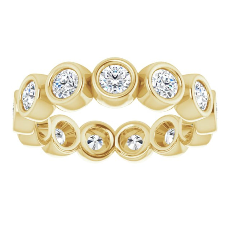 10K Yellow Gold 1 9/10 CTW Natural Diamond Eternity Band Size 8.75