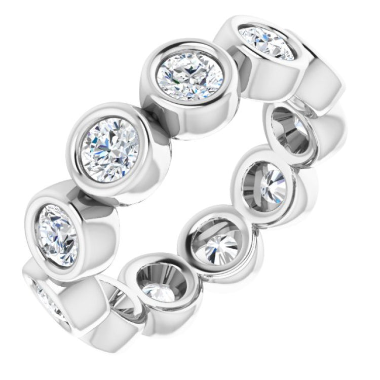 10K White Gold 1 5/8 CTW Natural Diamond Eternity Band Size 5.5