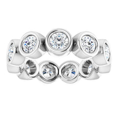 10K White Gold 1 5/8 CTW Natural Diamond Eternity Band Size 5.5