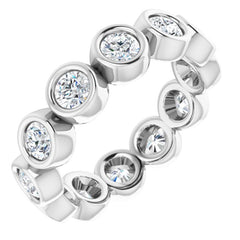 10K White Gold 1 3/4 CTW Natural Diamond Eternity Band Size 7.75