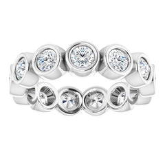 10K White Gold 1 9/10 CTW Natural Diamond Eternity Band Size 8.5