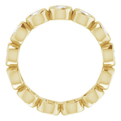 10K Yellow Gold 1 9/10 CTW Natural Diamond Eternity Band Size 8.5