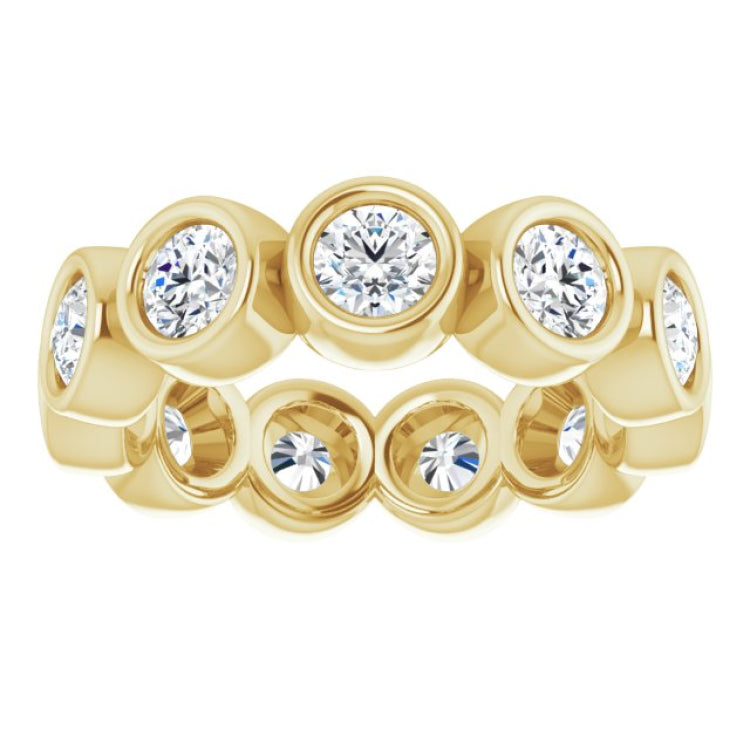 10K Yellow Gold 2 1/3 CTW Natural Diamond Eternity Band Size 6.25