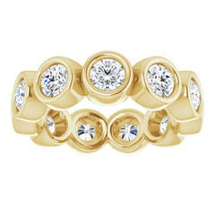 10K Yellow Gold 2 1/3 CTW Natural Diamond Eternity Band Size 6.25