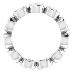 10K White Gold 2 1/3 CTW Natural Diamond Eternity Band Size 7.25