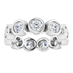 10K White Gold 2 1/3 CTW Natural Diamond Eternity Band Size 7.25