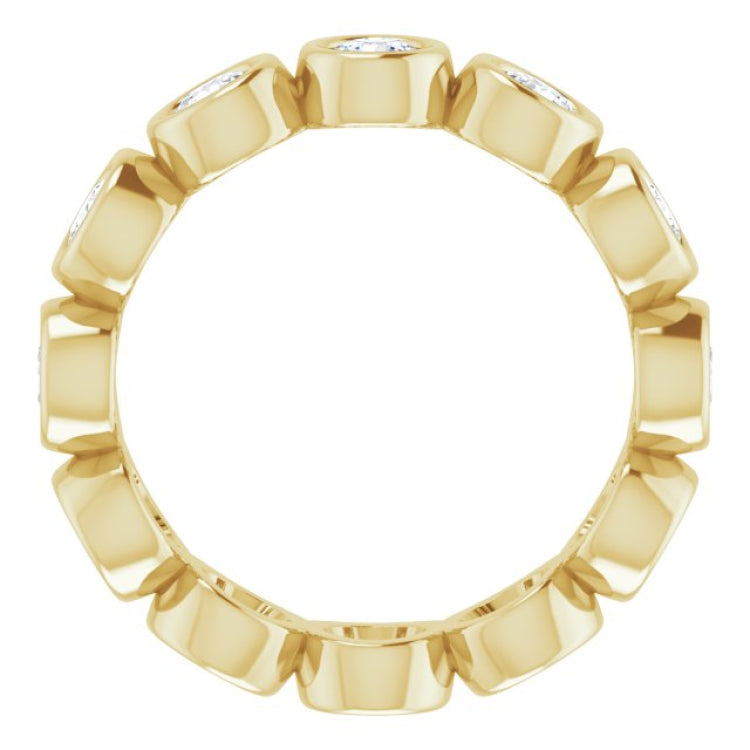 10K Yellow Gold 2 1/2 CTW Natural Diamond Eternity Band Size 9