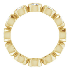 10K Yellow Gold 2 1/2 CTW Natural Diamond Eternity Band Size 9