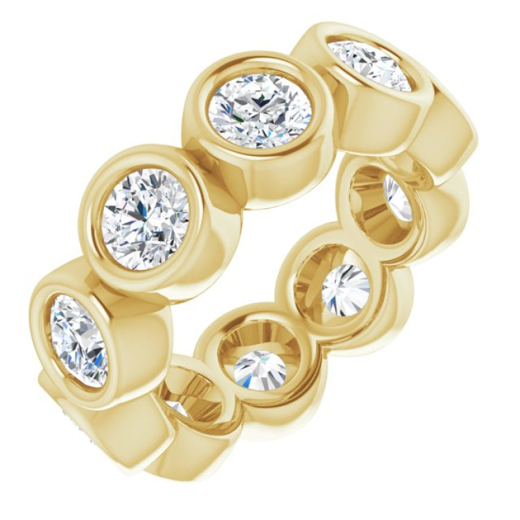 10K Yellow Gold 2 1/3 CTW Natural Diamond Eternity Band Size 4