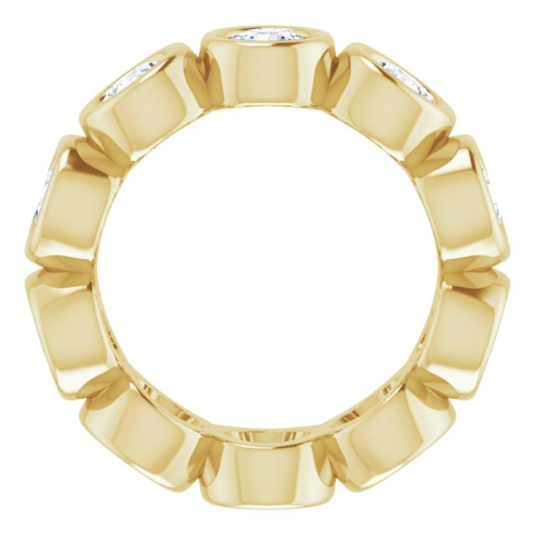 10K Yellow Gold 2 1/3 CTW Natural Diamond Eternity Band Size 4