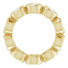 10K Yellow Gold 2 1/3 CTW Natural Diamond Eternity Band Size 4